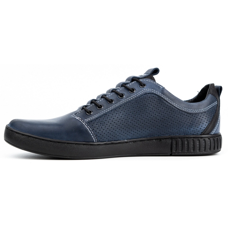 Polbut Freizeitschuhe für Herren aus Leder 2121P/2 marineblau 1