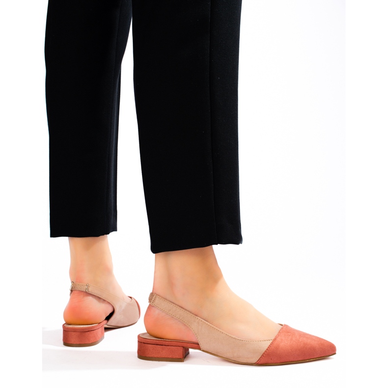 Pumps mit offenem Absatz für Damen Shelovet beige 1