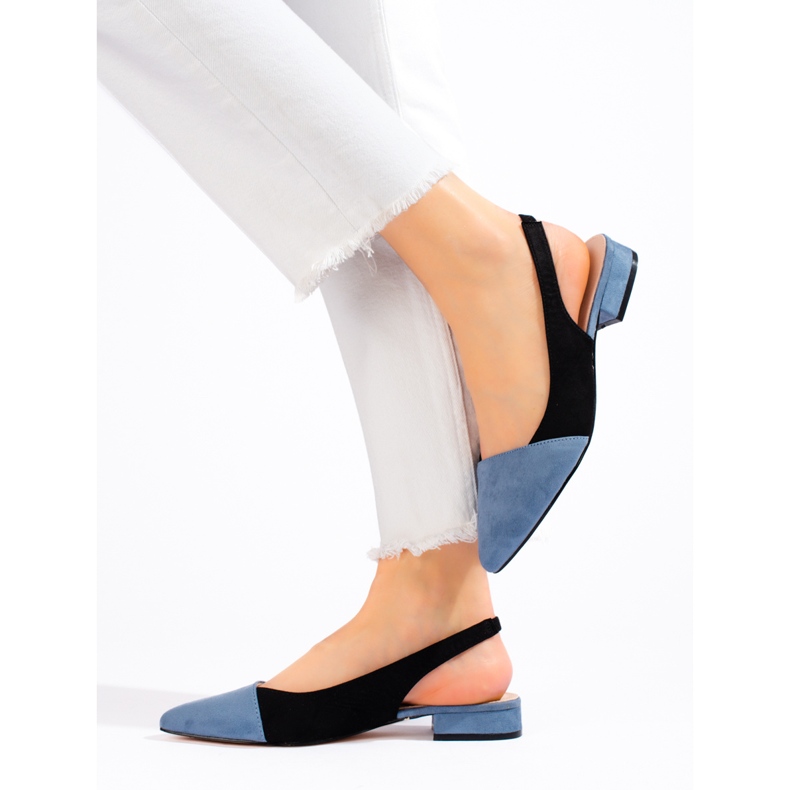 Pumps mit offenem Absatz für Damen Shelovet schwarz 1