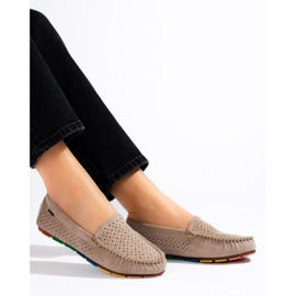Beige Wildleder-Slipper von Shelovet 1