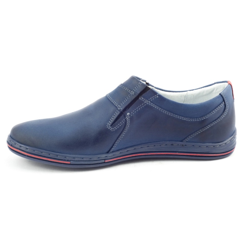 Polbut Herren Brogues Leder 362 Marineblau 1