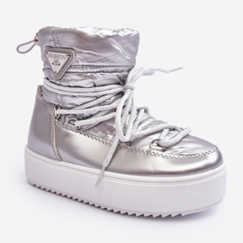 Isolierte Kinder-Schneestiefel Silber Colina silber- 1