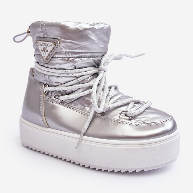 Isolierte Kinder-Schneestiefel Silber Colina silber- 1
