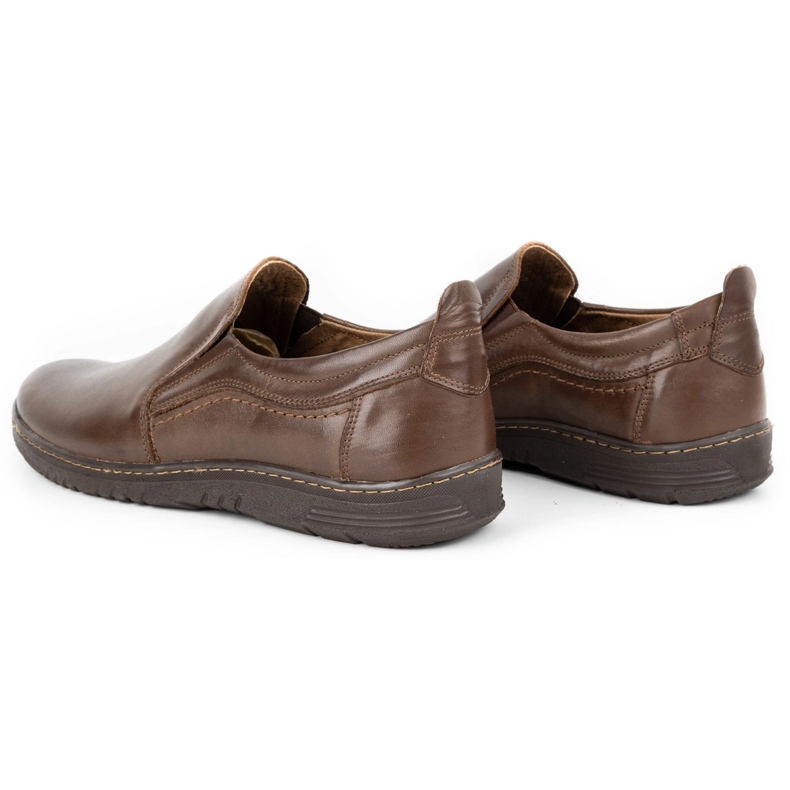 Olivier Herren-Ledermokassinschuhe 727MP braun 4