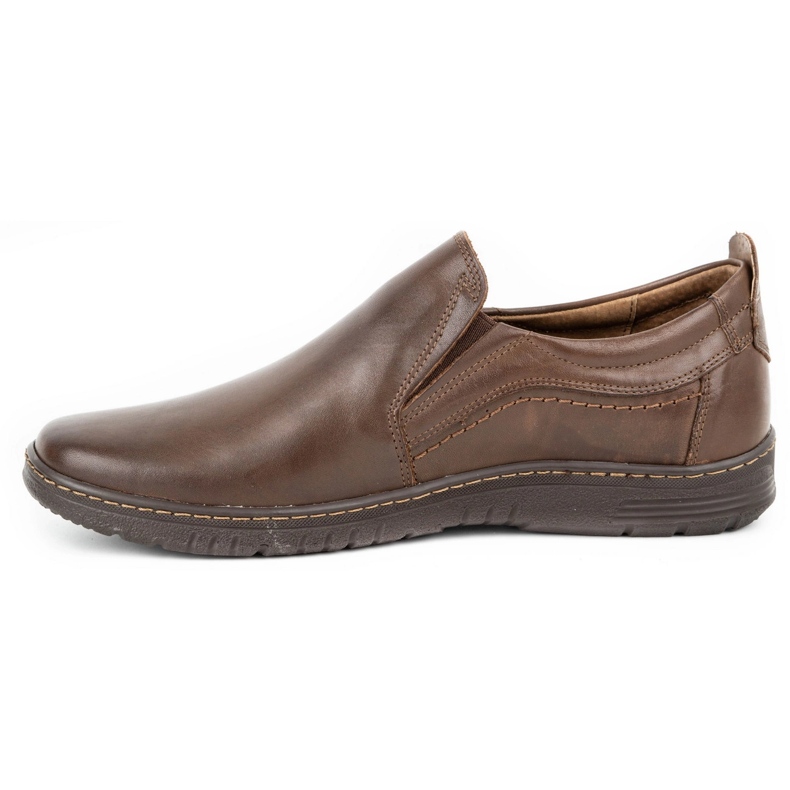 Olivier Herren-Ledermokassinschuhe 727MP braun 1