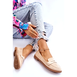 PS1 Bequemer Wildleder-Loafer für Damen Beige Lucca 6