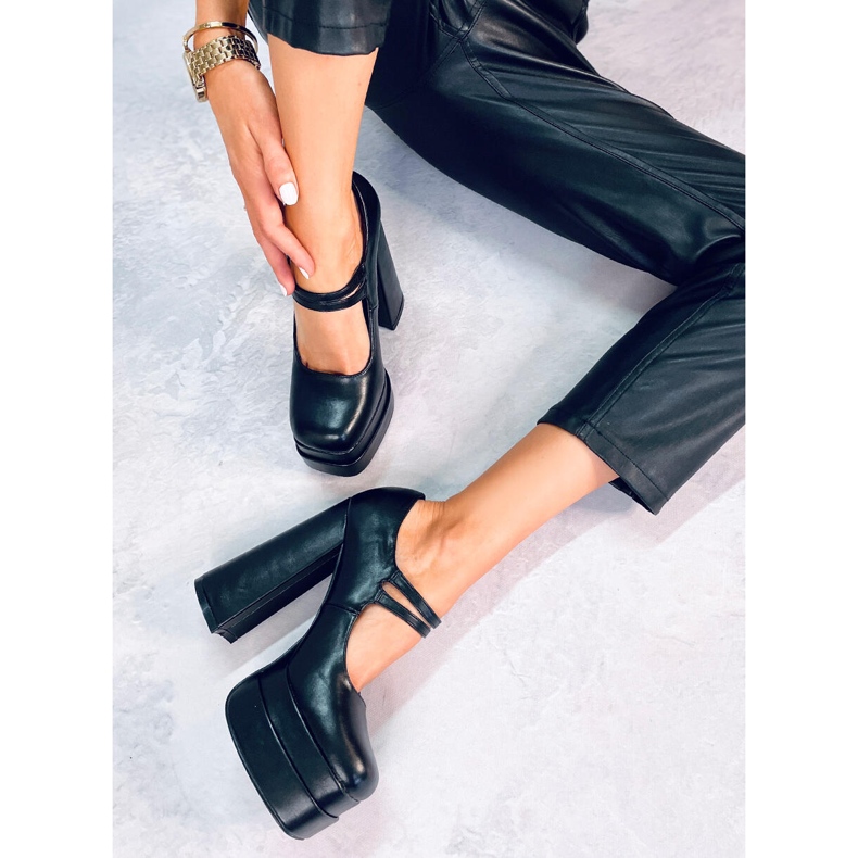 Loit Black Grain Plateaupumps schwarz 2