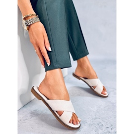 BM Alyson Beige Damen-Pantoffeln in Kreuzform 2