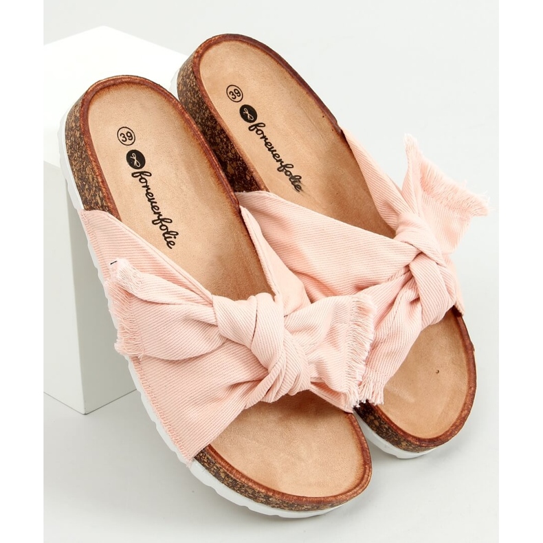 BM Hawn Pink Cotton Cork Hausschuhe rosa 1