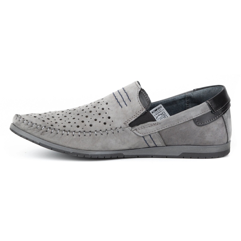 KOMODO Graue Herren Mokassin 876 Sommerschuhe 1
