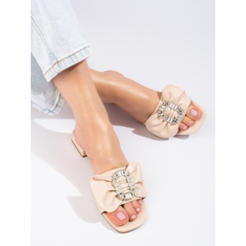 Beige Damensandalen mit Schleife von Shelovet 1