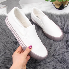 Textile Turnschuhe zum Hineinschlüpfen in Weiß Big Star HH274007 2