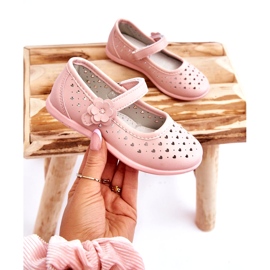 PA1 Durchbrochene Ballerinas für Kinder Pink Lenna rosa 4