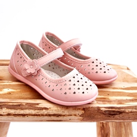 PA1 Durchbrochene Ballerinas für Kinder Pink Lenna rosa 5