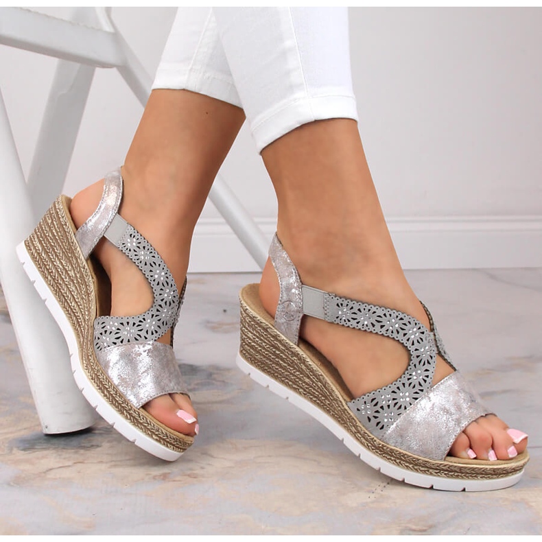 Bequeme Damen-Sandale mit Gummizug Rieker 61916-91 mehrfarbig 1