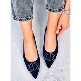 Arte Schwarze Ballerinas mit mandelförmigen Spitzen 1