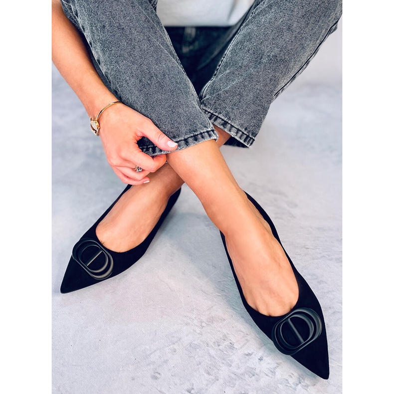 Arte Schwarze Ballerinas mit mandelförmigen Spitzen 2