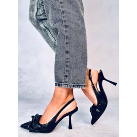 BM Pumps mit offenem Absatz von Deluna Black schwarz 2