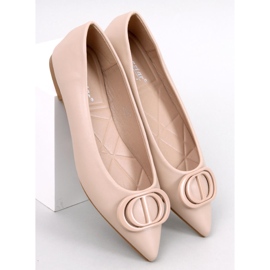 Falana Khaki Ballerinas mit Mandelzehen beige 1