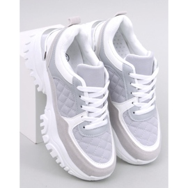 Ortega Graue Turnschuhe mit Keilabsatz lila 1