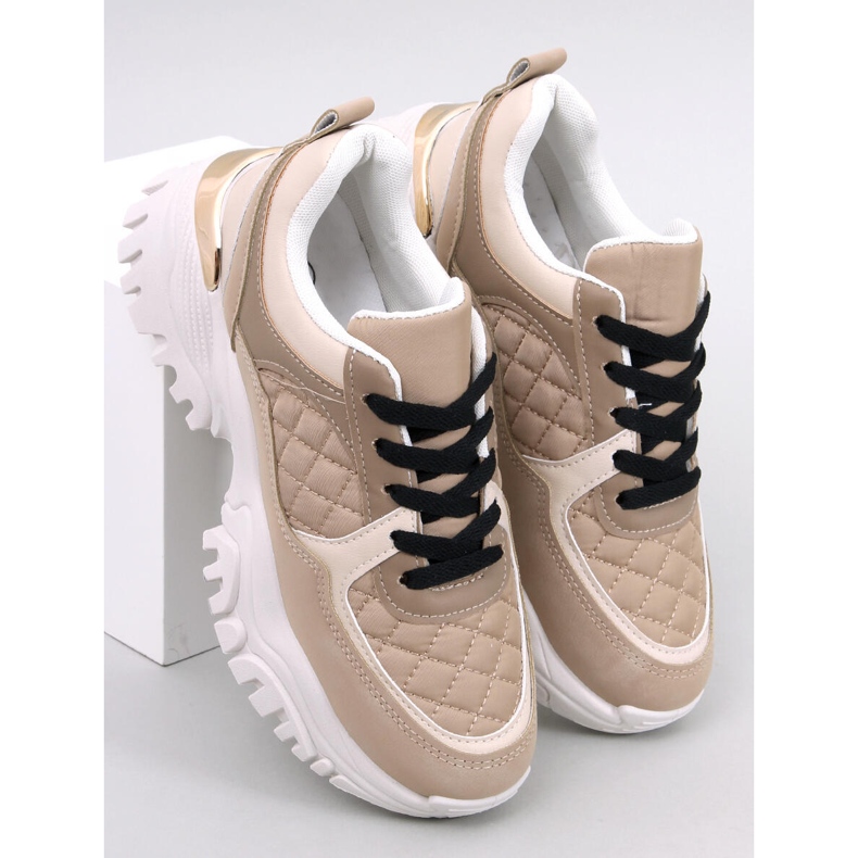 Ortega Sneaker mit Keilabsatz in Khaki beige 1