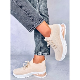 Caruso Beige Sockensportschuhe 1