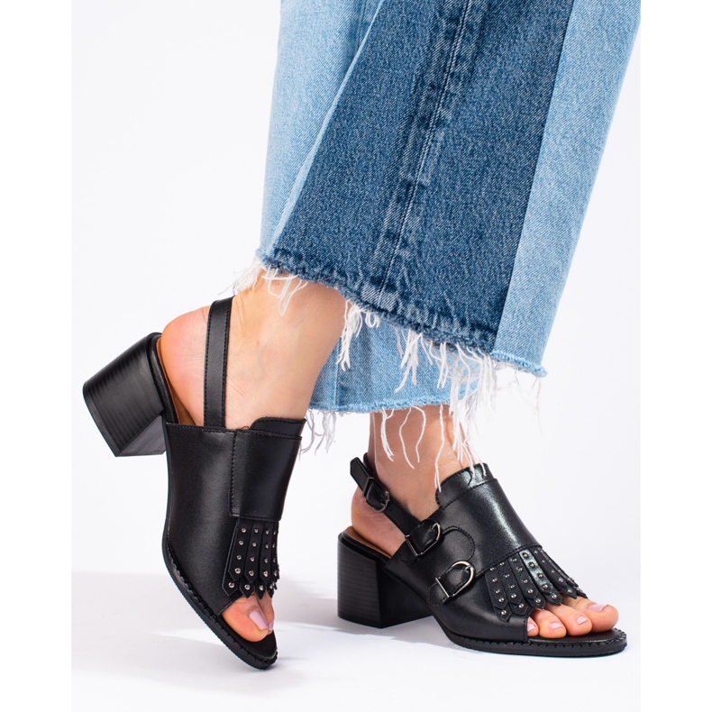 Ledersandalen mit Jets LA.FI schwarz 1