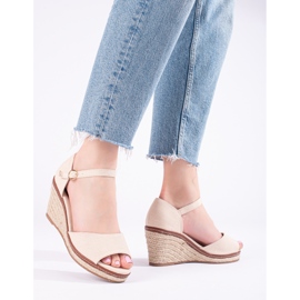 Schwarze bequeme Keilsandalen mit Espadrilles von Shelovet 1