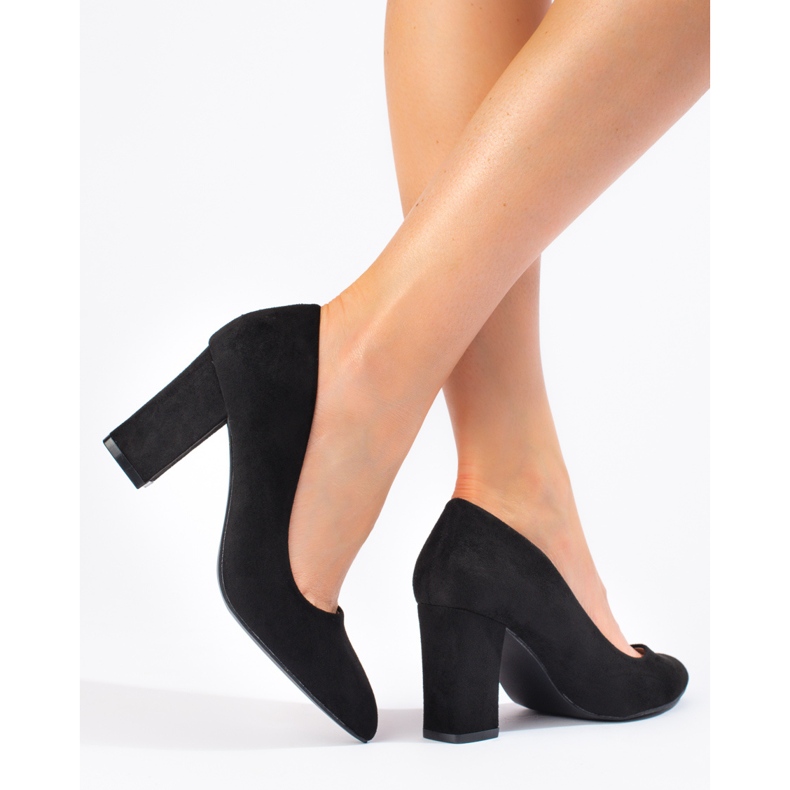 Schwarze Pumps mit Absatz für Damen von Shelovet 1
