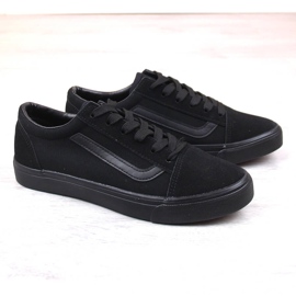 Niedrige Sneakers aus schwarzem Stoff von Atletico 1