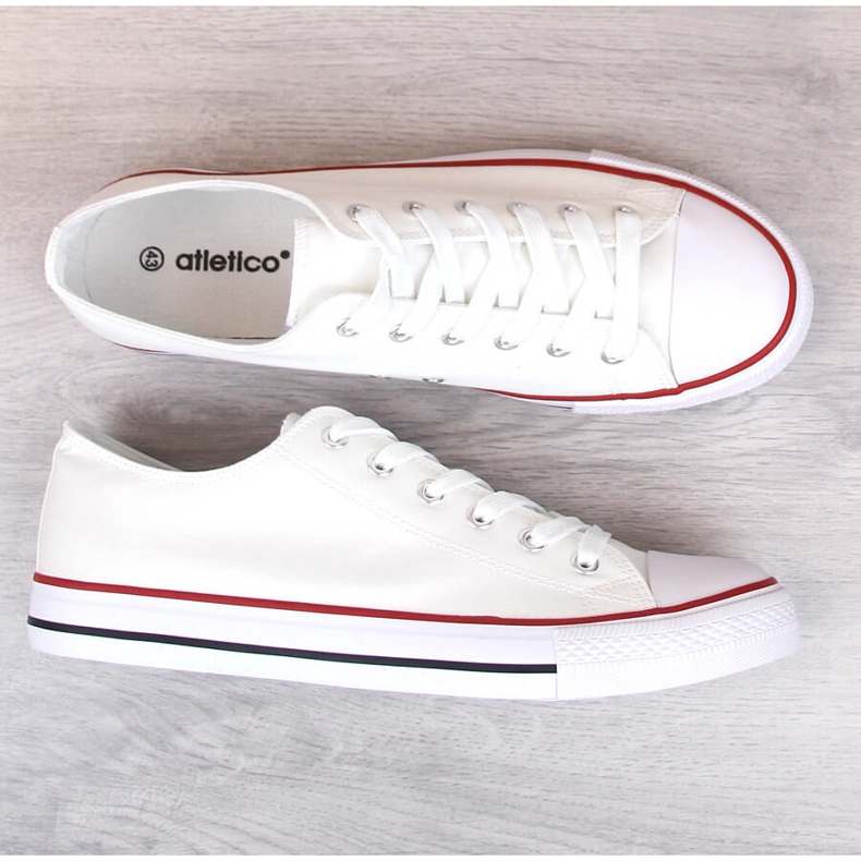 Weiße Atletico-Sneaker für Herren, niedrige Sneakers 2