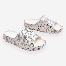 PS1 Modische Damenhausschuhe auf massivem Plateau in Weiß Lorette 1