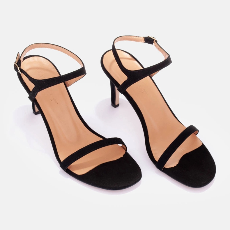 Marco Shoes Hochhackige Sandalen schwarz 1