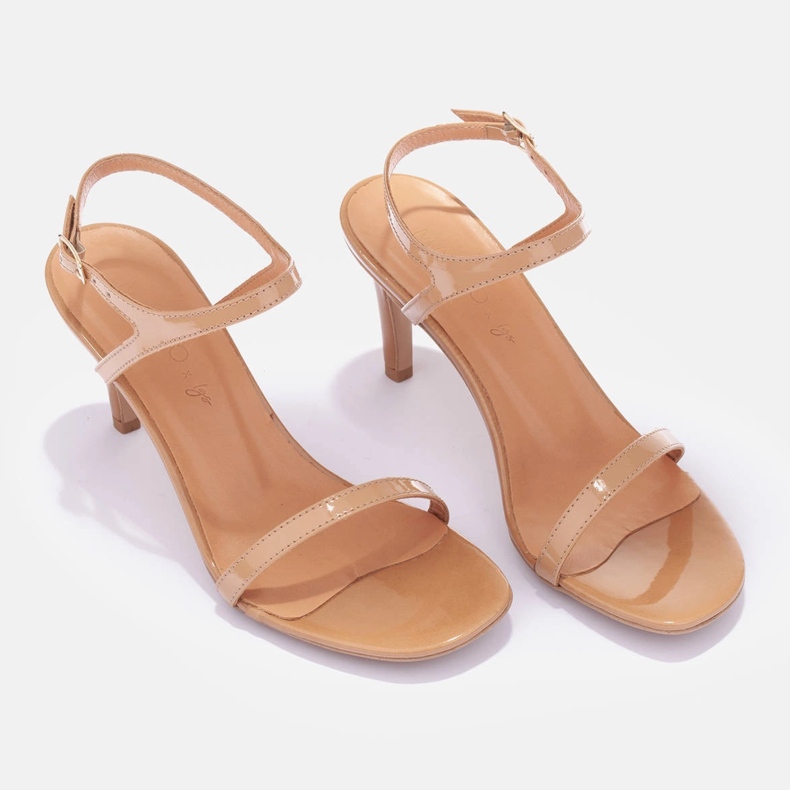 Marco Shoes Hochhackige Sandalen braun 1