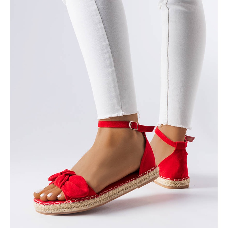 BM Rote Espadrilles mit Schleife von Faure 1