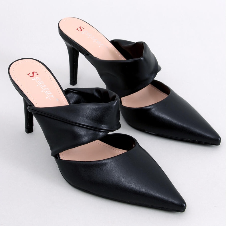 Charisse Schwarze Sandaletten mit Pfennigabsatz 1