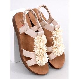 Astaire Beige Blumensandalen 1