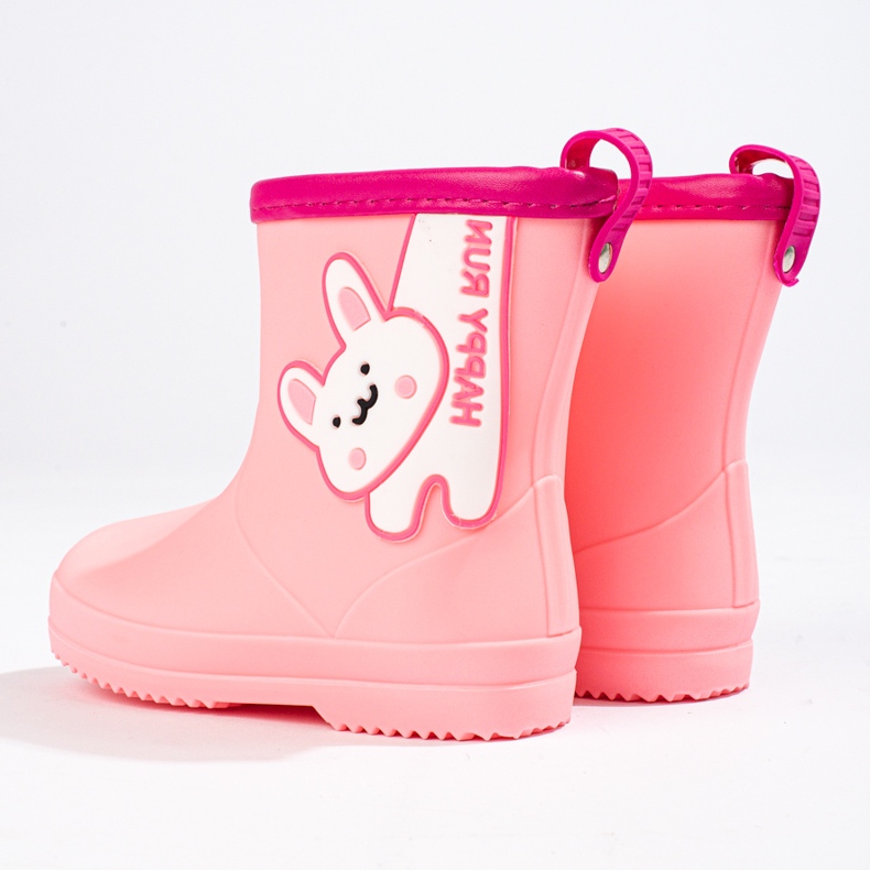 Shelovet niedrige Stiefel für Mädchen mit einem Kaninchen rosa 1