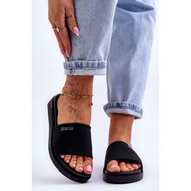 Damen-Plateauhausschuhe Big Star LL274930 Schwarz 2