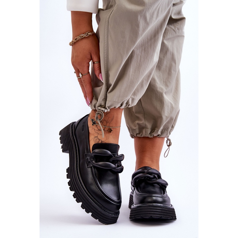 Leder Mokassins Schuhe Big Star LL274580 Schwarz 1