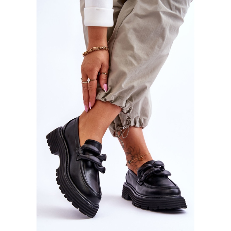 Leder Mokassins Schuhe Big Star LL274580 Schwarz 2