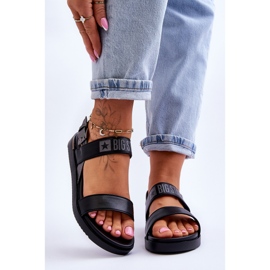 Damen Flache Sandalen Big Star LL274938 Schwarz 1