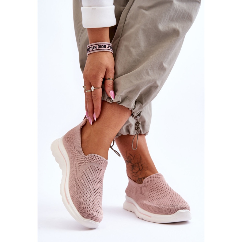 Damen-Sneakers Adiora Pink zum Hineinschlüpfen aus Textil rosa 2