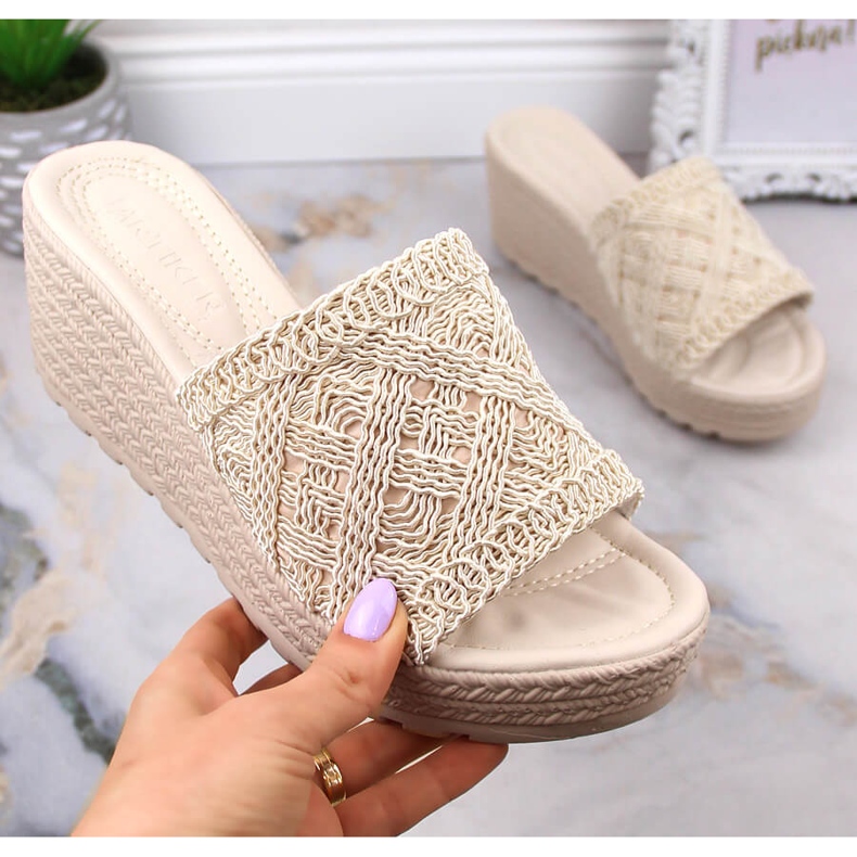 Damen Keilsandalen beige Artiker 52C1289 1