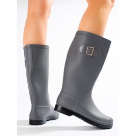 Matt Galoschen mit Schnalle grau 1