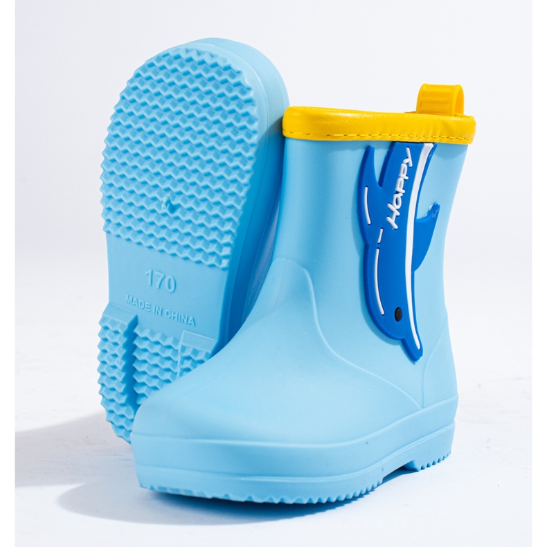 Shelovet niedrige Stiefel für Jungen mit einem Delphin blau 1