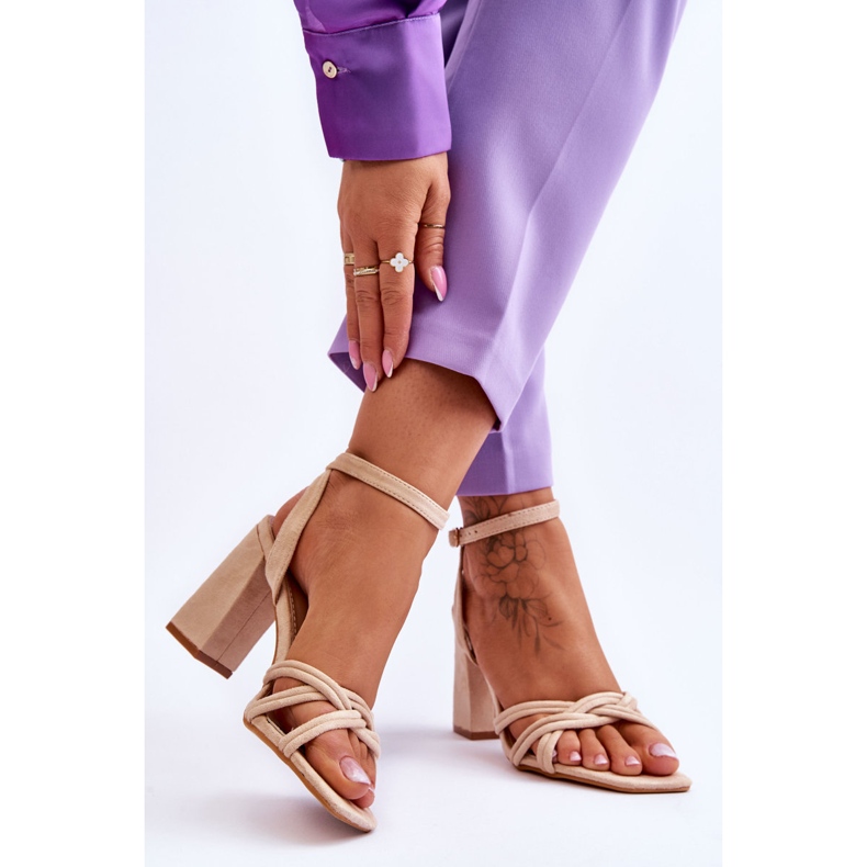 Klassische Wildledersandalen Beige Bernett 2