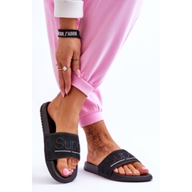 Leichte Damenhausschuhe mit schwarzer Merry-Inschrift 2