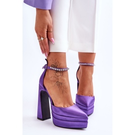 Modische Pumps mit Absatz Lila Santoro violett 1