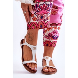 Flache Sandalen mit Dekoration S.Barski KV-5541-45 Silber silber- 2